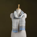 Handloom chanderi silk sanganeri stole 04 - handcrafted