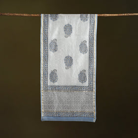 Handloom chanderi silk sanganeri stole 04 - handcrafted