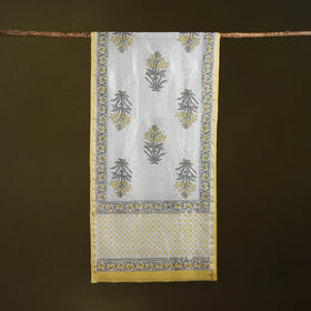 Handloom chanderi silk sanganeri stole 08 - handcrafted