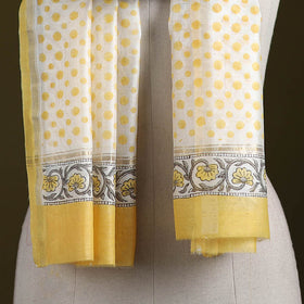 Handloom chanderi silk sanganeri stole 08 - handcrafted