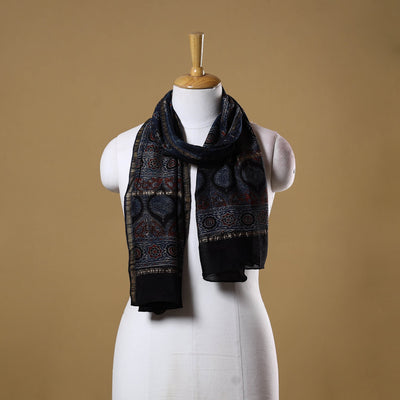 Handloom chanderi silk natural dyed stole 02 - handcrafted