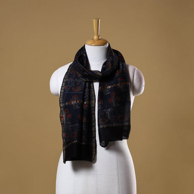 Handloom chanderi silk natural dyed stole 06 - handcrafted