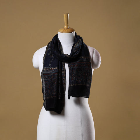 Handloom chanderi silk natural dyed stole 10 - handcrafted