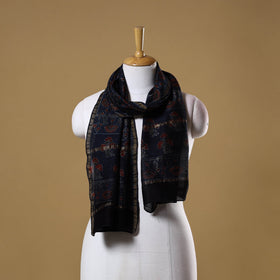 Handloom chanderi silk natural dyed stole 06 - handcrafted