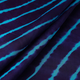  Blue Handloom Chanderi Silk Tie-Dye Leheriya Fabric