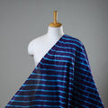  Blue Handloom Chanderi Silk Tie-Dye Leheriya Fabric