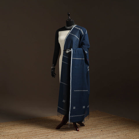 Handloom cotton bengal jamdani dupatta 16 - handcrafted