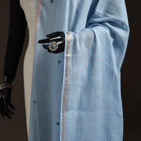 Handloom cotton bengal jamdani dupatta 34 - handcrafted