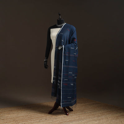 Handloom cotton bengal jamdani dupatta 41 - handcrafted