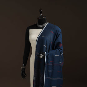 Handloom cotton bengal jamdani dupatta 41 - handcrafted