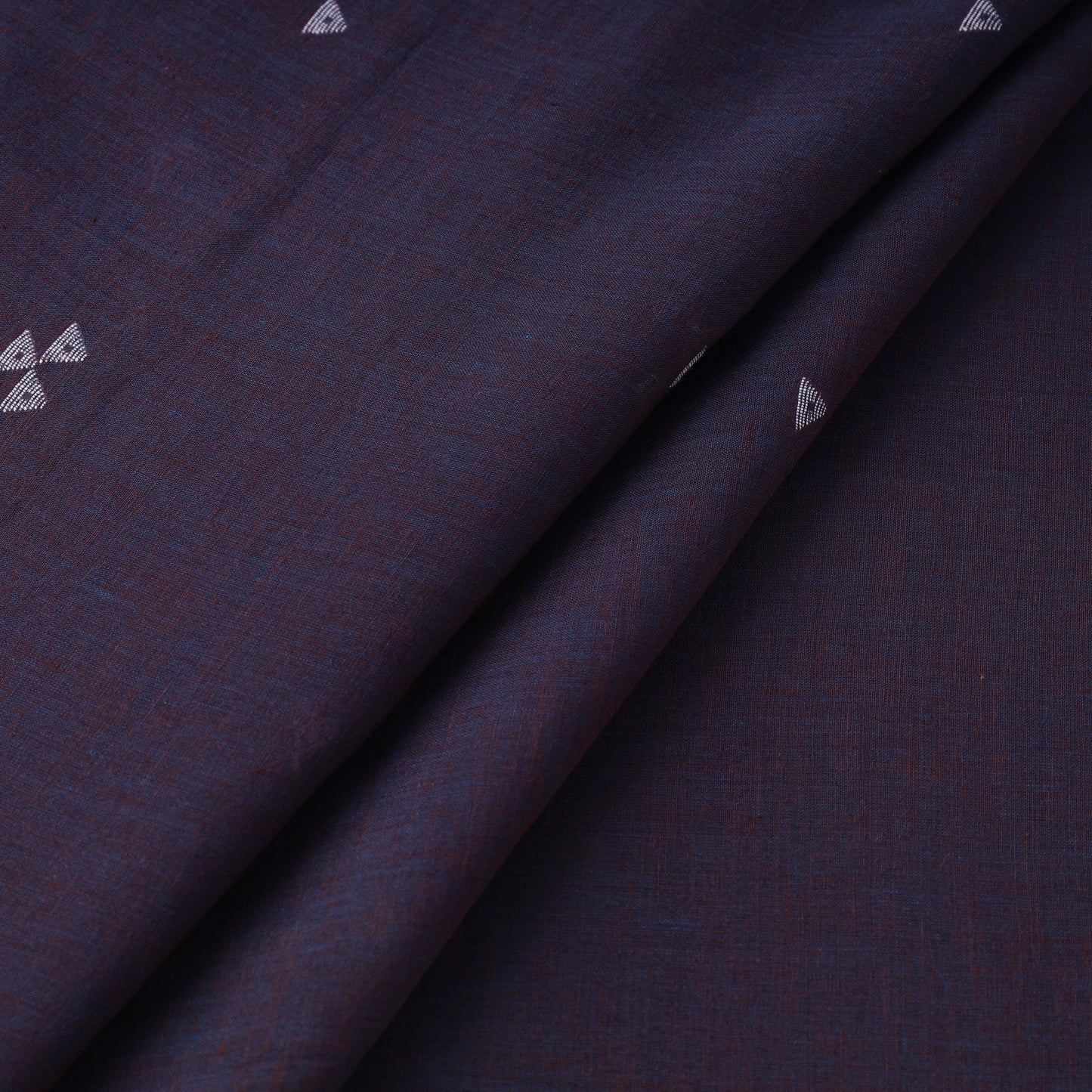 Blue Handloom Cotton Bengal Jamdani Fabric