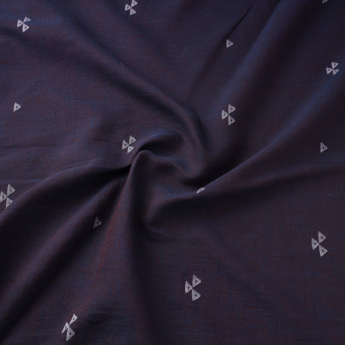 Blue Handloom Cotton Bengal Jamdani Fabric