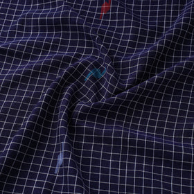 Blue Handloom Cotton Bengal Jamdani Fabric