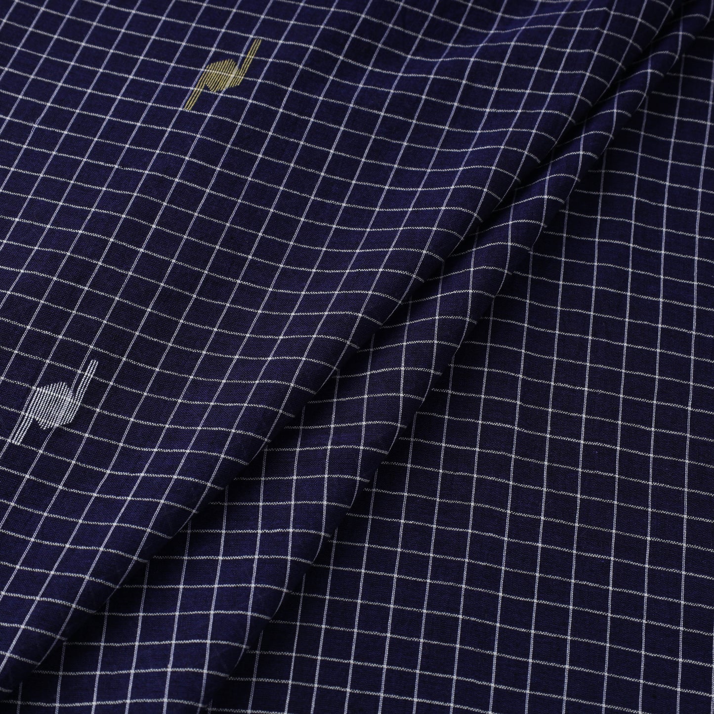 Blue Handloom Cotton Bengal Jamdani Fabric