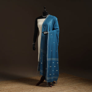 Handloom cotton burdwan jamdani dupatta 01 - handcrafted