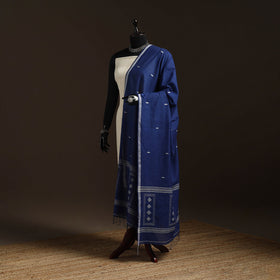 Handloom cotton burdwan jamdani dupatta 02 - handcrafted