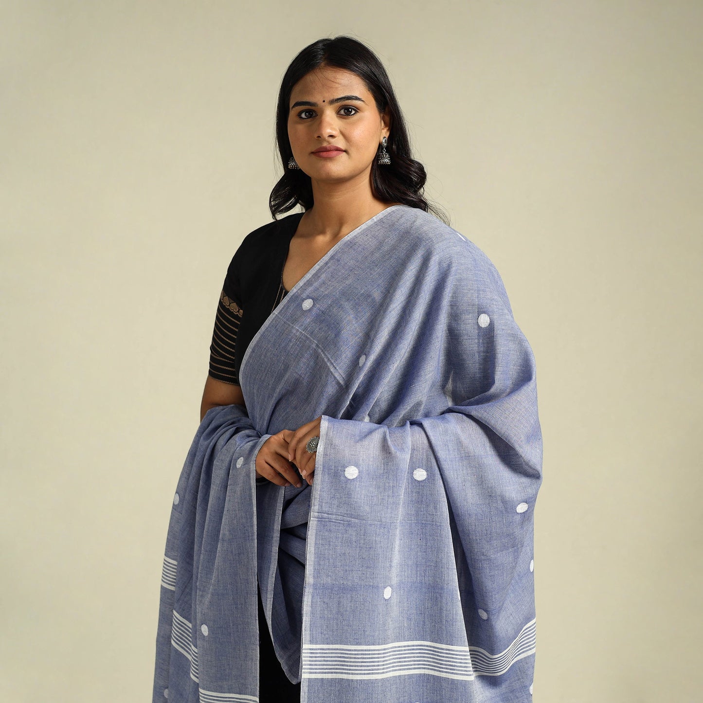  Handloom Cotton Burdwan Jamdani Dupatta