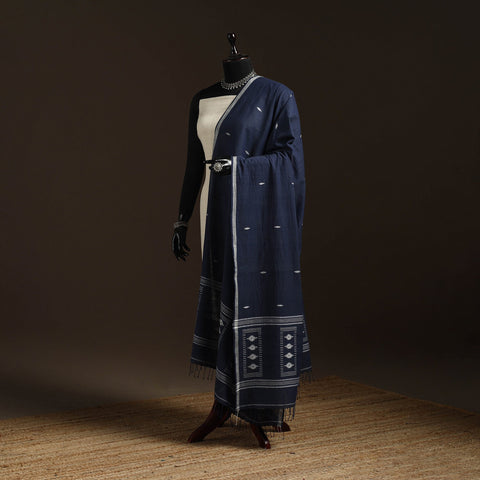 Handloom cotton burdwan jamdani dupatta 14 - handcrafted