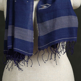 Handloom cotton burdwan jamdani stole with tassels 12