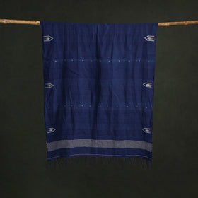 Handloom cotton burdwan jamdani stole with tassels 12