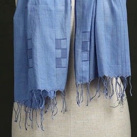 Handloom cotton burdwan jamdani stole with tassels 39
