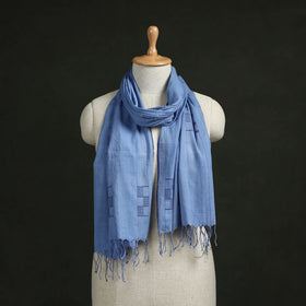 Handloom cotton burdwan jamdani stole with tassels 39