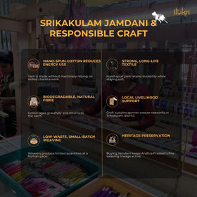 Blue - handloom cotton buti srikakulam jamdani saree 02