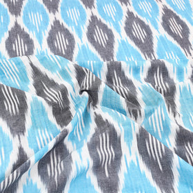 Blue Handloom Cotton Double Pochampally Ikat Bedsheet