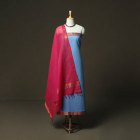 Handloom cotton mangalagiri 3pc unstitched dress material