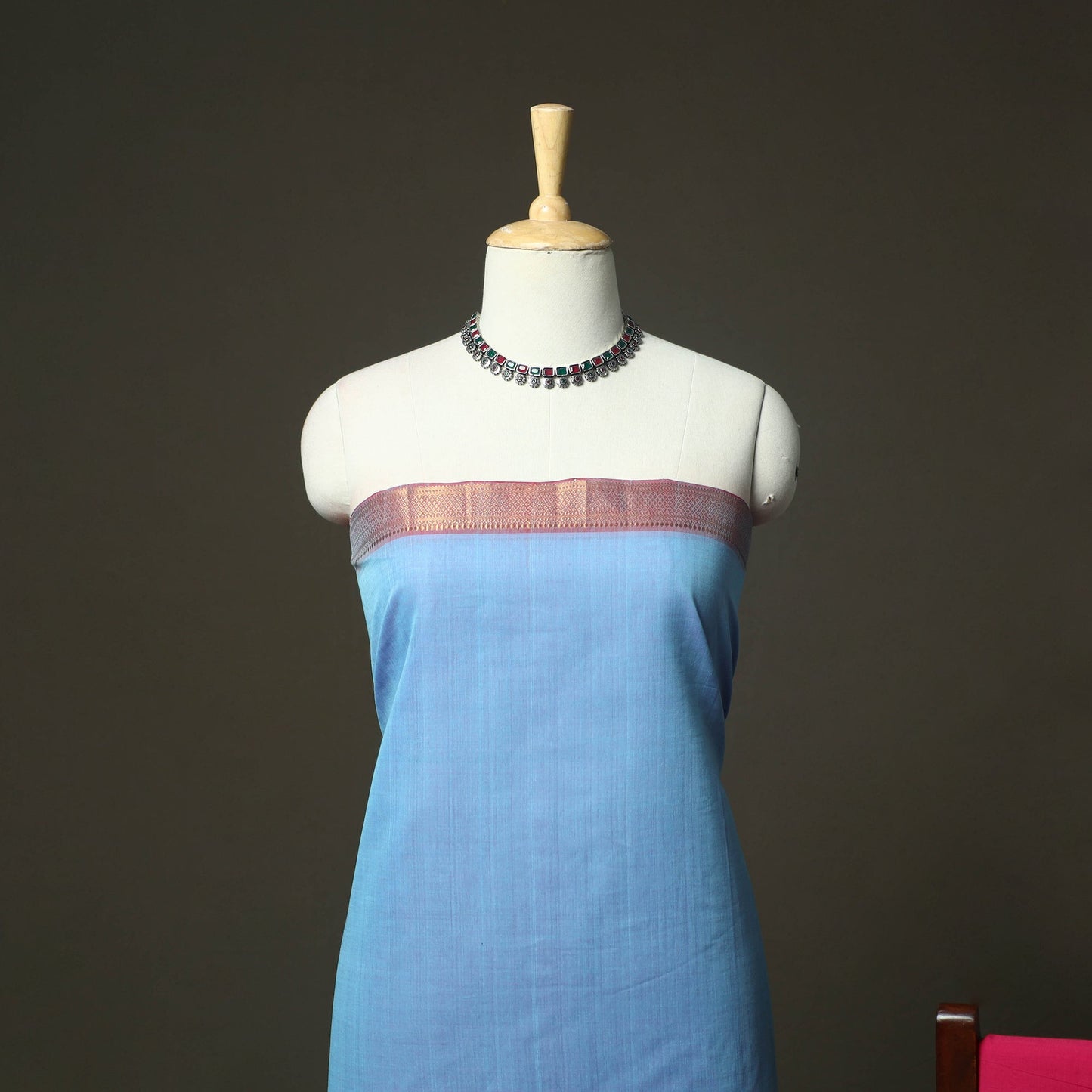 Handloom cotton mangalagiri 3pc unstitched dress material