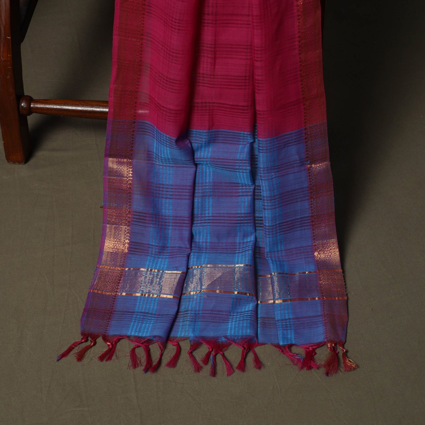 Handloom cotton mangalagiri 3pc unstitched dress material