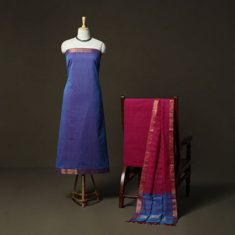 Handloom cotton mangalagiri 3pc unstitched dress material