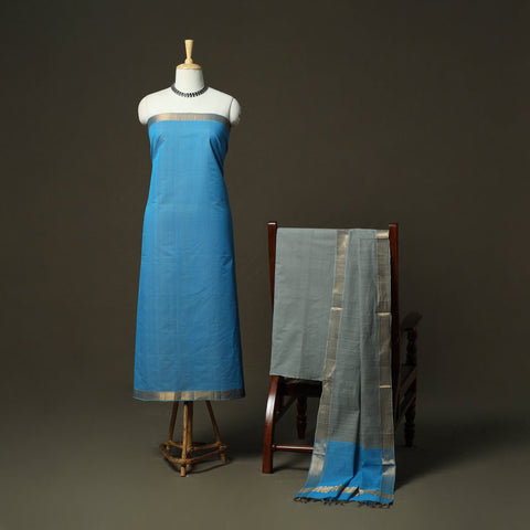 Handloom cotton mangalagiri 3pc unstitched dress material