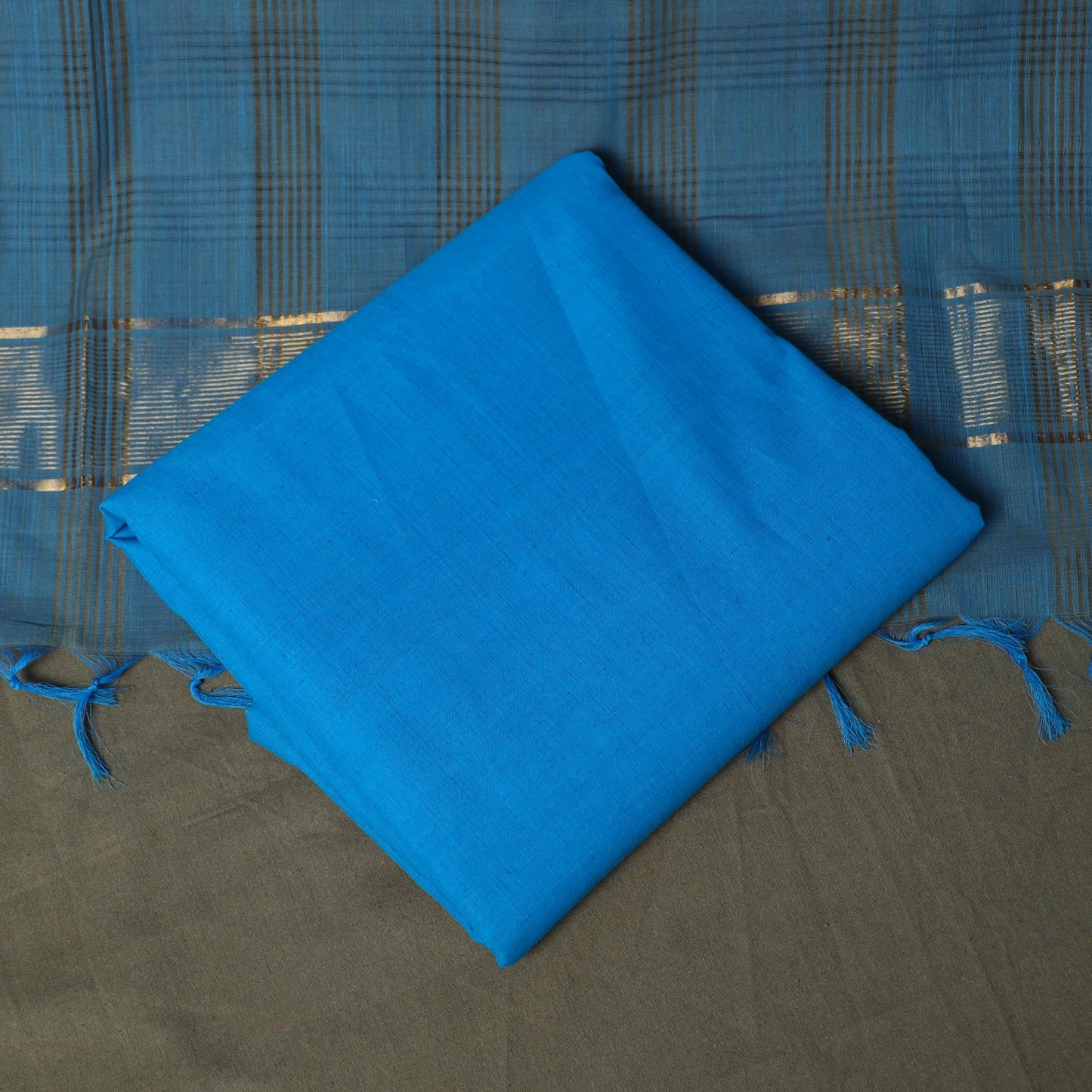 Handloom cotton mangalagiri 3pc unstitched dress material