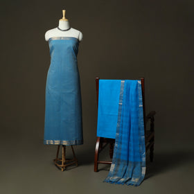 Handloom cotton mangalagiri 3pc unstitched dress material