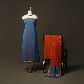 Handloom cotton mangalagiri 3pc unstitched dress material