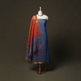 Handloom cotton mangalagiri 3pc unstitched dress material