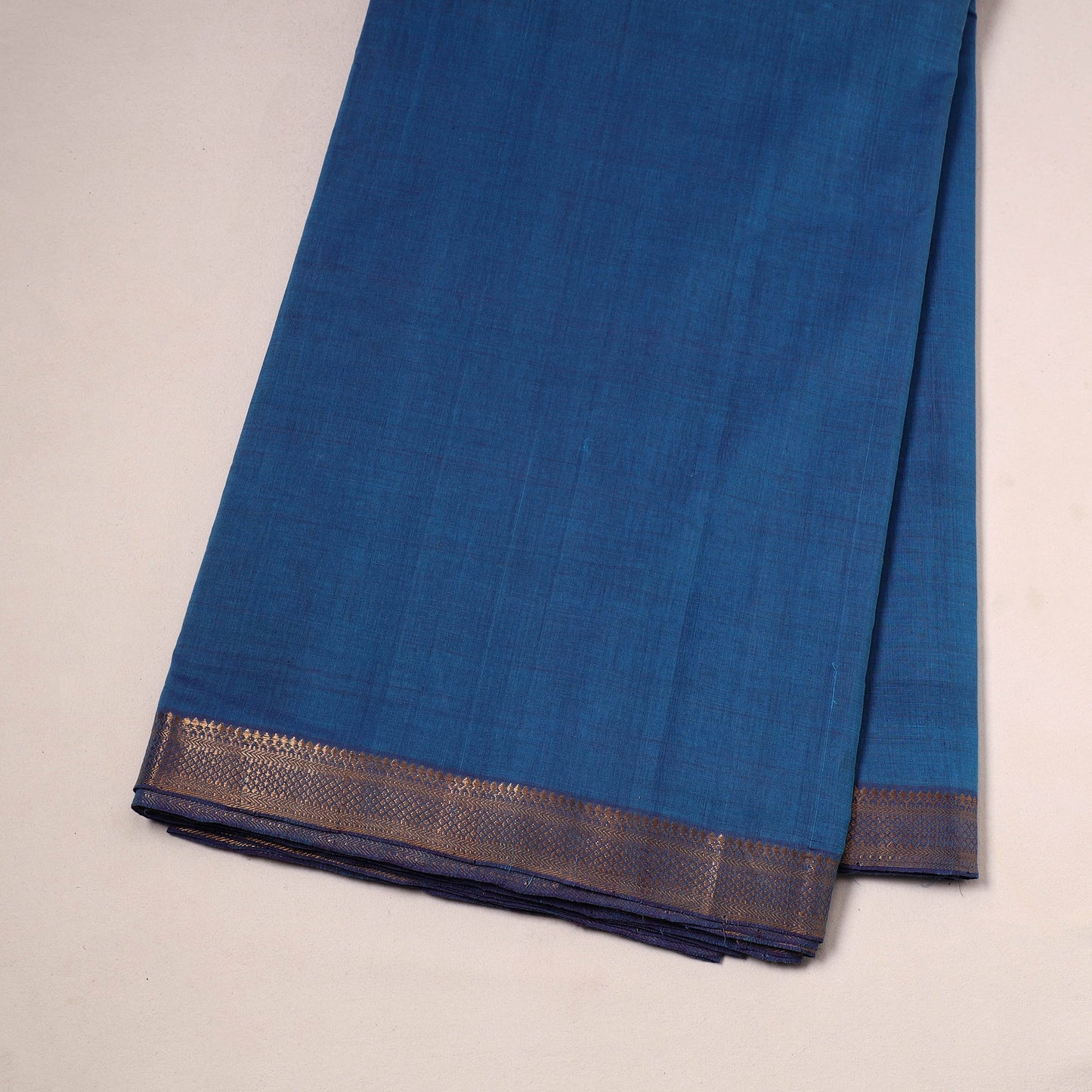 Handloom cotton mangalagiri fabric with zari border 01