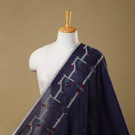 Buy Blue Handloom Cotton Phulia Jamdani Fabric