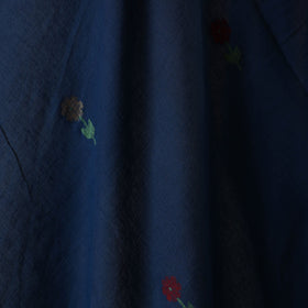 Blue - handloom cotton phulia jamdani fabric 24