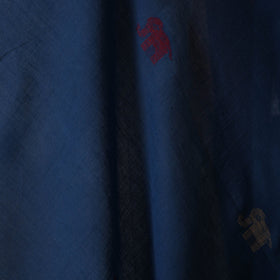 Blue - handloom cotton phulia jamdani fabric 27