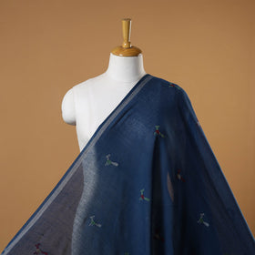 Blue - handloom cotton phulia jamdani fabric 28