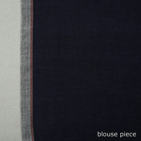 Blue - handloom cotton phulia jamdani saree with tassels 31