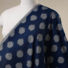 Blue - handloom cotton pochampally double ikat fabric 03