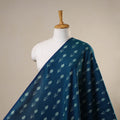 Blue - handloom cotton pochampally double ikat fabric 05