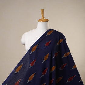 Blue - handloom cotton pochampally double ikat fabric 08