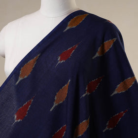 Blue - handloom cotton pochampally double ikat fabric 08