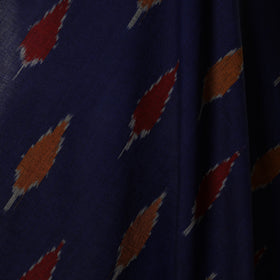 Blue - handloom cotton pochampally double ikat fabric 08