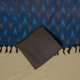 Pink - handloom cotton pochampally ikat 3pc unstitched