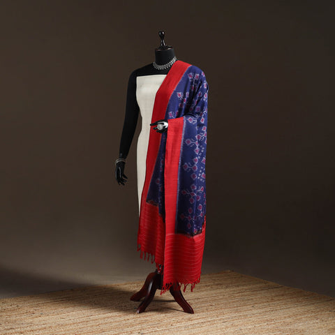Handloom cotton pochampally ikat dupatta 06 - handcrafted